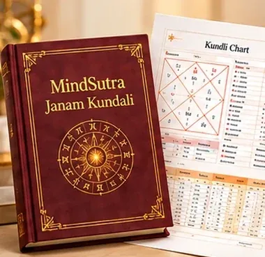 MindSutra Janam Kundali report book with sample horoscope report pages