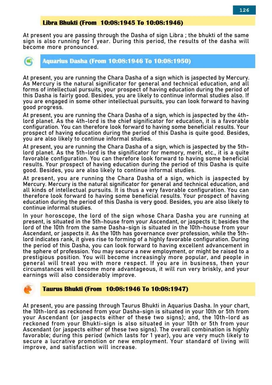 Jyotish Life-Sutra sample page 126