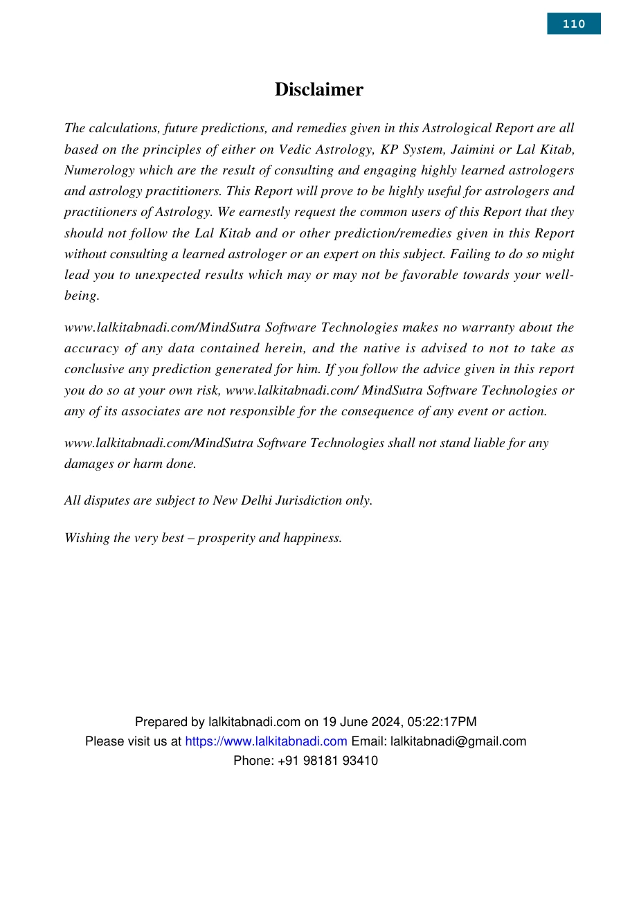 Jyotish Sanjeevani sample page 110