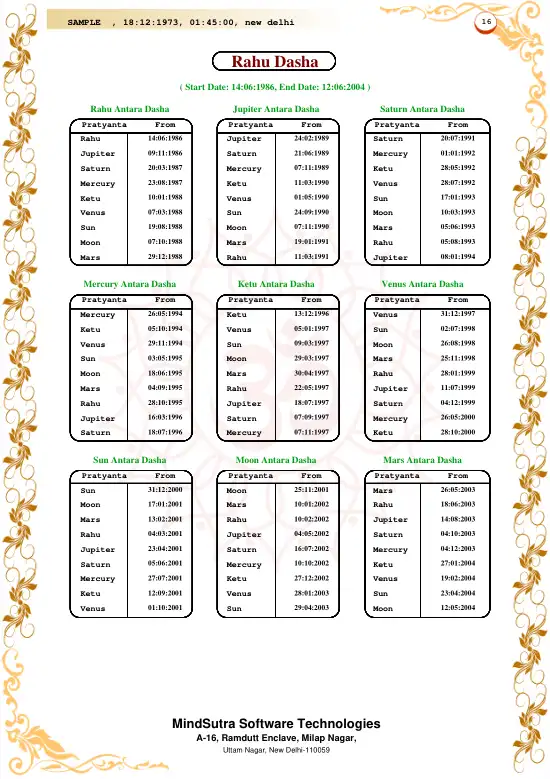 Astro Jeevan Chakra original english sample — page 16