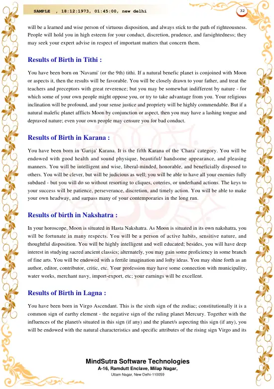 Astro Jeevan Chakra original english sample — page 32