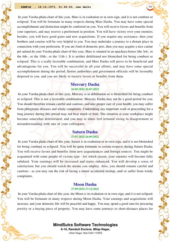 Astro Jeevan Chakra original english sample — page 50