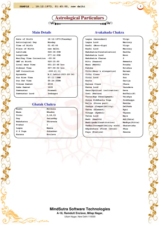 Lal Kitab Horoscope Advance original english sample — page 2