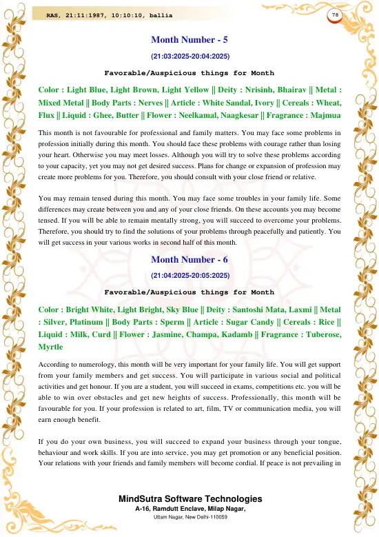 Numerology Report Premium original english sample — page 78
