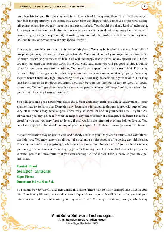 Remedial Horoscope original english sample — page 37