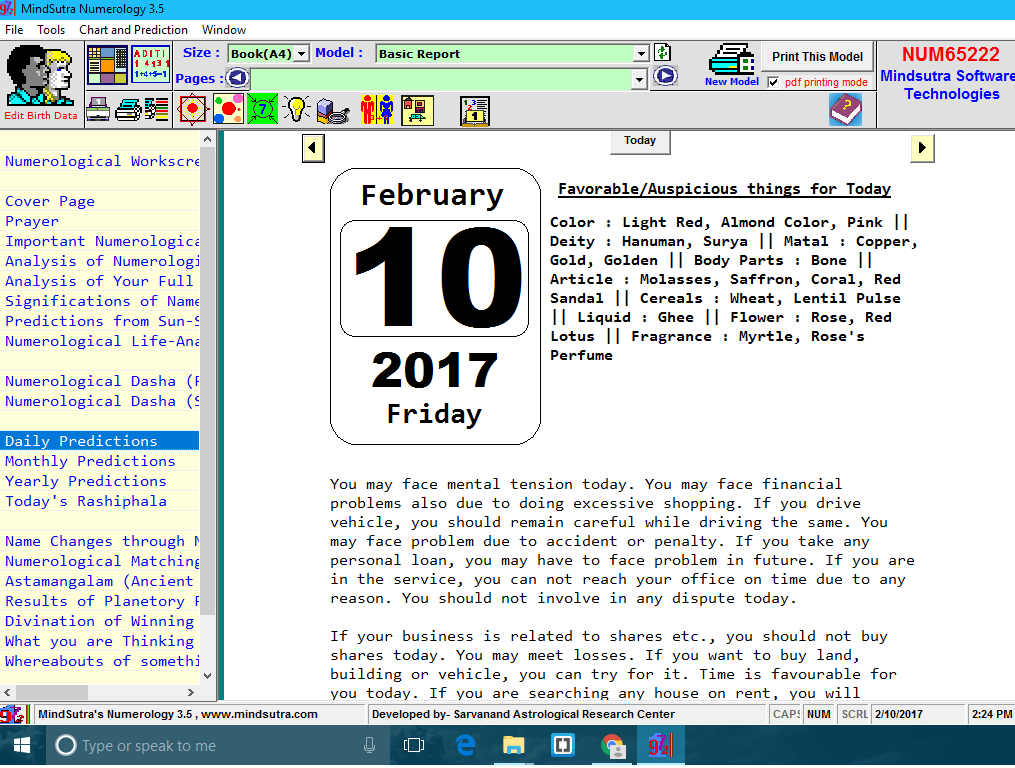 Numerology 3.5 software screenshot 5