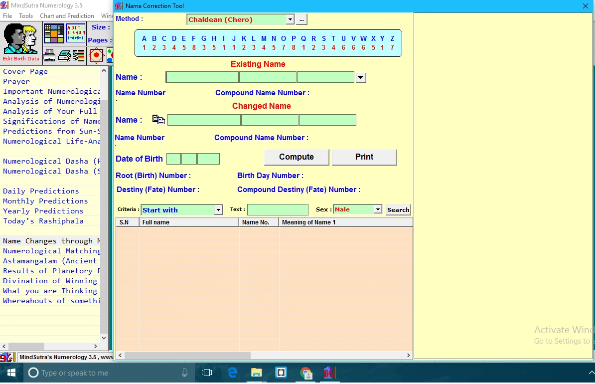Numerology 3.5 software screenshot 6