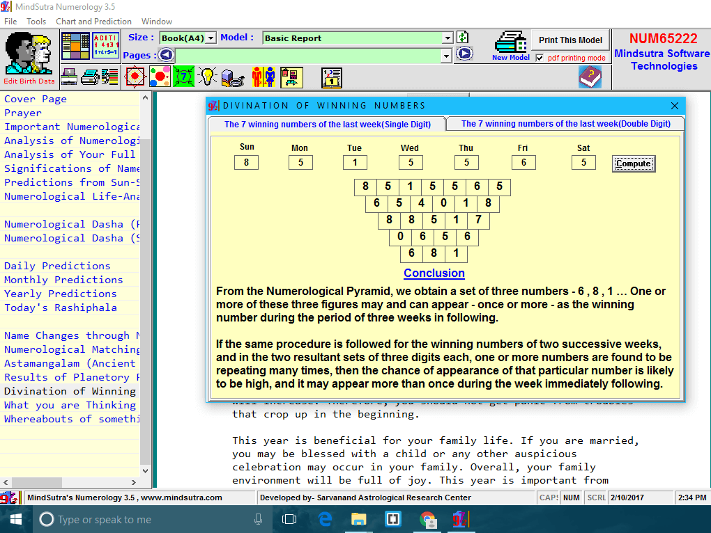 Numerology 3.5 software screenshot 7