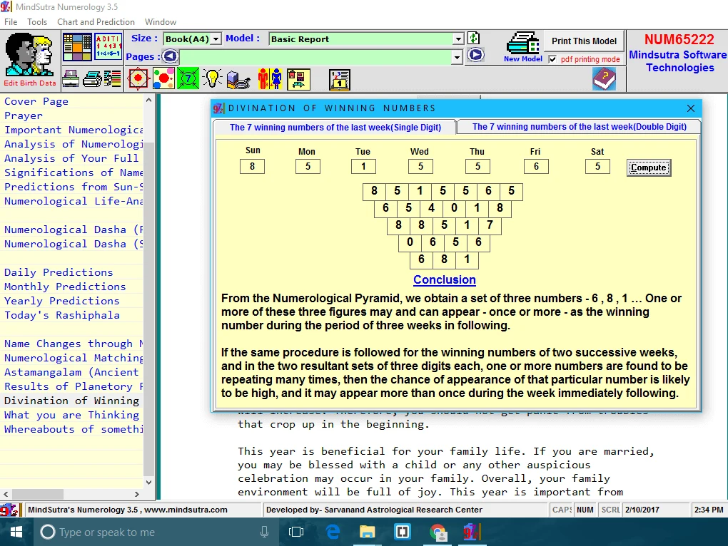 Numerology 3.5 software screenshot 7