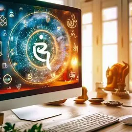 a desktop computer in the screen showing related lal-kitab vastu astrology